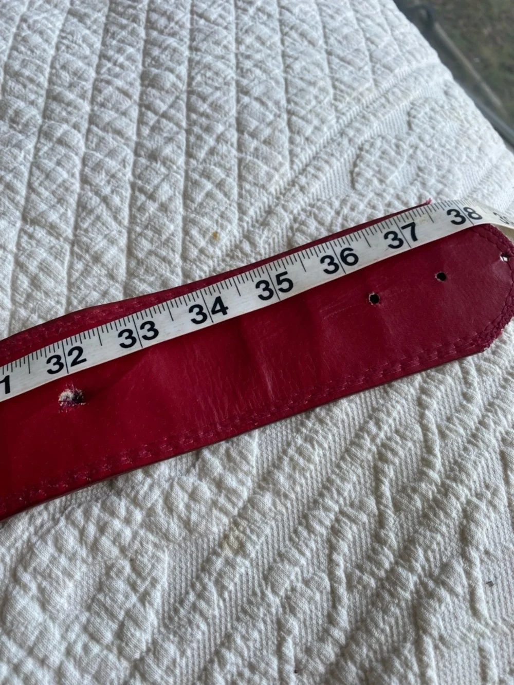 Retro 1980s style wide Burgundy Merlot Red Suede Women's Belt Silver Buckle 32”